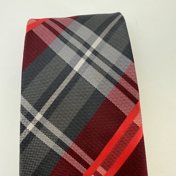 SPARKS John Sparks Mens Striped Tartan Holiday Tie Preppy Argyle - Picture 3 of 9